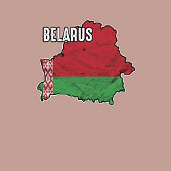 Свитшот хлопковый мужской Belarus Map, цвет: пыльно-розовый — фото 2