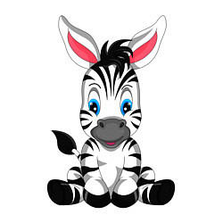 Свитшот хлопковый мужской Маленькая зебра, цвет: белый — фото 2