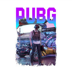 Свитшот хлопковый мужской PUBG NEON ПУБГ НЕОН Z, цвет: белый — фото 2