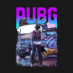 Свитшот хлопковый мужской PUBG NEON ПУБГ НЕОН Z, цвет: черный — фото 2