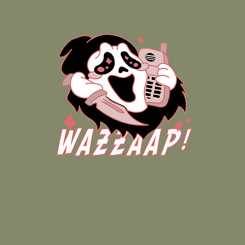 Мужской свитшот Очень страшное кино - Wazzaap Крик / Авокадо – фото 3