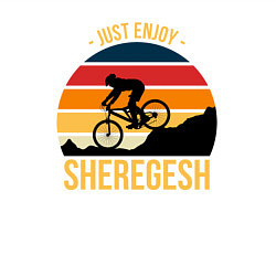 Свитшот хлопковый мужской Just enjoy Sheregesh, цвет: белый — фото 2