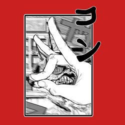 Свитшот хлопковый мужской Chainsaw man Kon, цвет: красный — фото 2