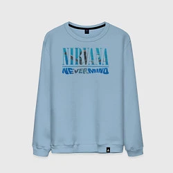 Свитшот хлопковый мужской Nirvana Нирвана Рок Rock, цвет: мягкое небо