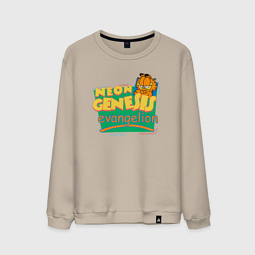 Мужской свитшот GARFIELD GENESIS EVANGELION / Миндальный – фото 1