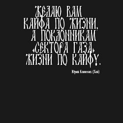 Свитшот хлопковый мужской Желаю вам кайфа по жизни, а поклонникам Сектора Га, цвет: черный — фото 2