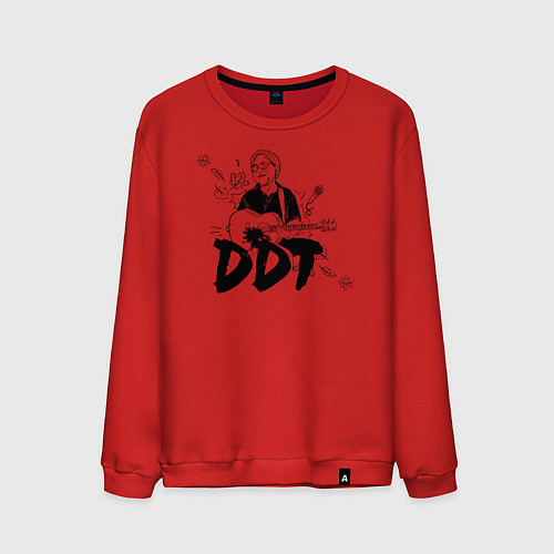 Мужской свитшот DDT Юрий Шевчук / Красный – фото 1