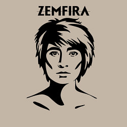 Свитшот хлопковый мужской ZEMFIRA эскиз портрет, цвет: миндальный — фото 2