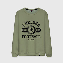 Свитшот хлопковый мужской Chelsea Football Club, цвет: авокадо
