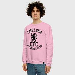 Свитшот хлопковый мужской Chelsea CFC, цвет: светло-розовый — фото 2
