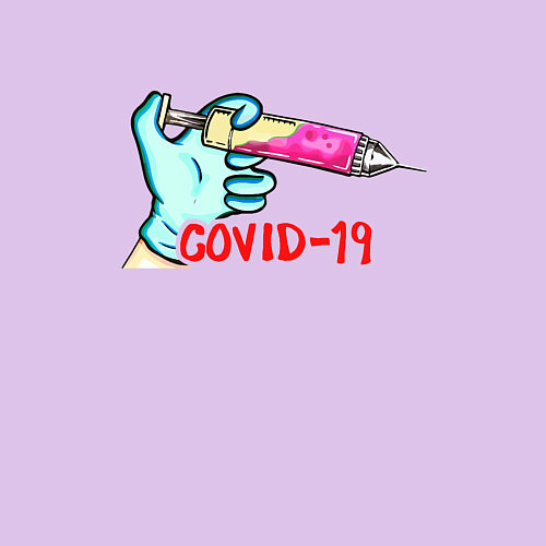 Мужской свитшот Covid-19 / Лаванда – фото 3