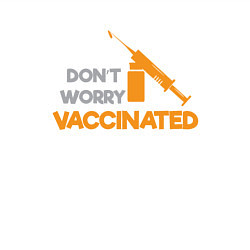 Свитшот хлопковый мужской Vaccinated, цвет: белый — фото 2