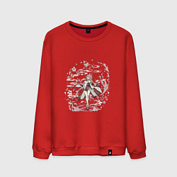 Свитшот хлопковый мужской Яэ Мико в деле, цвет: красный