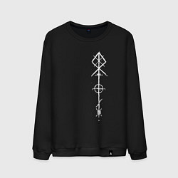Свитшот хлопковый мужской РУНЫ RUNES Z, цвет: черный