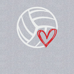 Свитшот хлопковый мужской Love Volleyball, цвет: меланж — фото 2