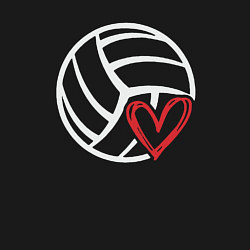 Свитшот хлопковый мужской Love Volleyball, цвет: черный — фото 2