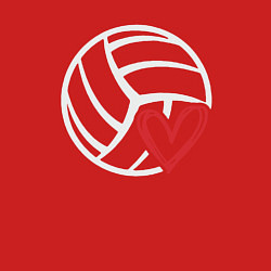 Свитшот хлопковый мужской Love Volleyball, цвет: красный — фото 2
