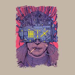 Свитшот хлопковый мужской CYBERPUNK 2077 КИБЕРПАНК Z, цвет: миндальный — фото 2