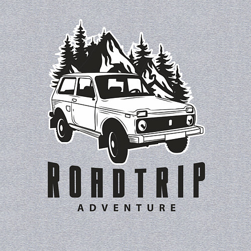 Мужской свитшот Niva roadtrip / Меланж – фото 3