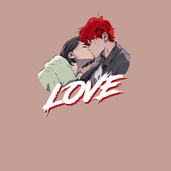 Свитшот хлопковый мужской Mia Kim x Vinny Hong Love, цвет: пыльно-розовый — фото 2