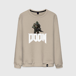 Свитшот хлопковый мужской Doom 2016, цвет: миндальный