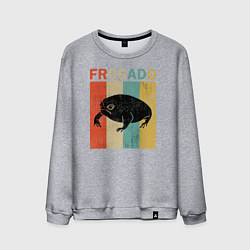 Свитшот хлопковый мужской Дождевая жаба Frog Avocado, цвет: меланж