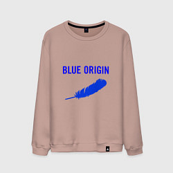 Мужской свитшот Blue Origin logo перо