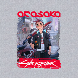 Свитшот хлопковый мужской Arasaka Cyberpunk, цвет: меланж — фото 2