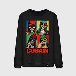 Свитшот хлопковый мужской KURT COBAIN, цвет: черный