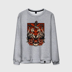 Свитшот хлопковый мужской Red Tiger, цвет: меланж