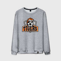 Свитшот хлопковый мужской Football Tigers, цвет: меланж