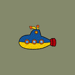 Свитшот хлопковый мужской Подводная лодка, цвет: авокадо — фото 2