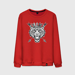 Свитшот хлопковый мужской Королевский Тигр, цвет: красный