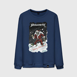 Свитшот хлопковый мужской Merry Christmas, Megadeth, цвет: тёмно-синий