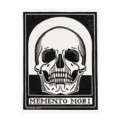 Свитшот хлопковый мужской Memento mori помни о смерти, цвет: белый — фото 2
