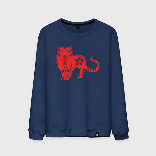 Мужской свитшот Red Tiger / Тёмно-синий – фото 1