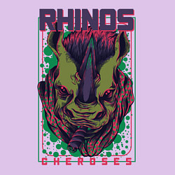 Свитшот хлопковый мужской Носорог с сигарой, цвет: лаванда — фото 2