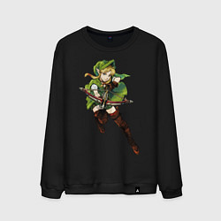 Свитшот хлопковый мужской Zelda1, цвет: черный