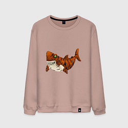 Свитшот хлопковый мужской Tiger Shark, цвет: пыльно-розовый