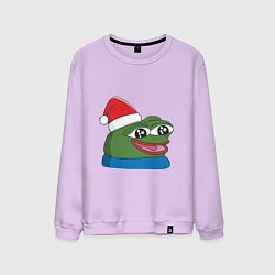 Мужской свитшот Pepe, pepe happy, Пепе хеппи, pepe happy new year