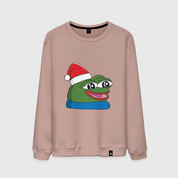 Мужской свитшот Pepe, pepe happy, Пепе хеппи, pepe happy new year