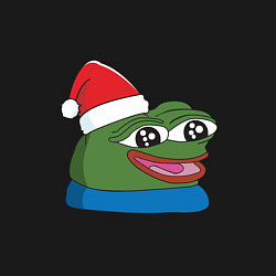 Свитшот хлопковый мужской Pepe, pepe happy, Пепе хеппи, pepe happy new year, цвет: черный — фото 2