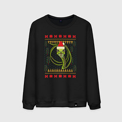 Мужской свитшот Рождественский свитер Скептическая змея