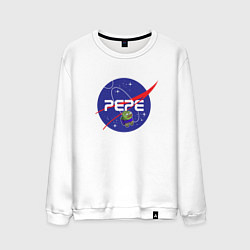 Свитшот хлопковый мужской Pepe Pepe space Nasa, цвет: белый