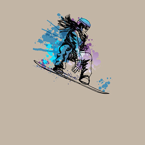 Мужской свитшот Вниз по склону / Миндальный – фото 3