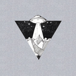 Свитшот хлопковый мужской Горы просто космос, цвет: меланж — фото 2