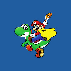 Свитшот хлопковый мужской Yoshi&Mario, цвет: синий — фото 2