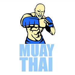 Свитшот хлопковый мужской Muay Thai Boxer, цвет: белый — фото 2