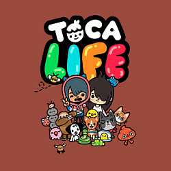 Свитшот хлопковый мужской Toca Life, цвет: кирпичный — фото 2