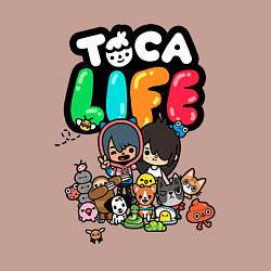 Свитшот хлопковый мужской Toca Life, цвет: пыльно-розовый — фото 2